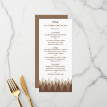 Menu de Casamento entre Florestas Marrons