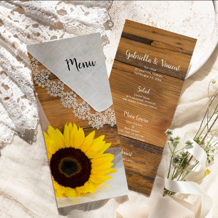 Menu de Casamento entre Sunflower e Lace Country