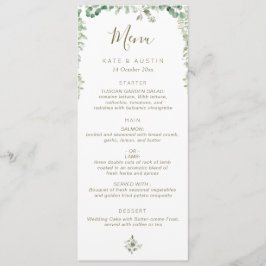 menu de casamento eucalipto verde