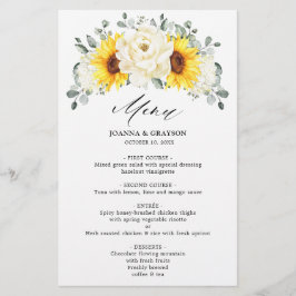 Menu de Casamento Eucalyptus de Sunflower Ivory