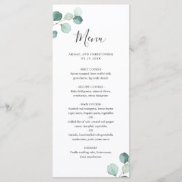 Menu de Casamento Eucalyptus, Verdade Elegante Sim