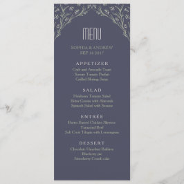 Menu de casamento floral do jardim elegante