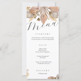 Menu de Casamento Floral do outono Elegante