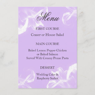 Menu de Casamento Floral Simples Tiger Lily