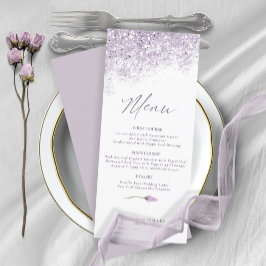Menu de Casamento Floral Sparkles2 Mauve ID889