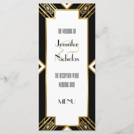 Menu de Casamento Geométrico da Deco Arte Glamouro