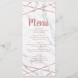 Menu de Casamento Geométrico da Linha Dourada do R