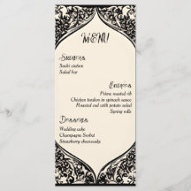 Menu de Casamento Gótico Personalizável