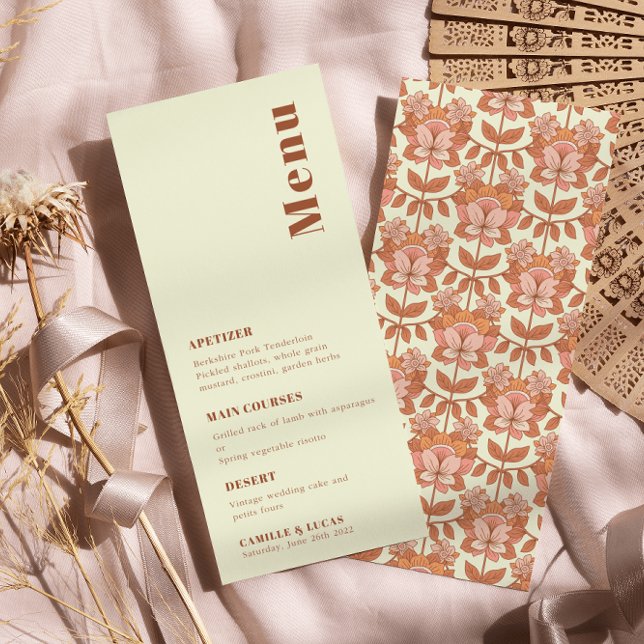 Menu de Casamento Laranja inspirado na parte 70 (Criador carregado)