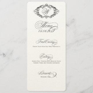 Menu de Casamento Luxuoso e Elegante