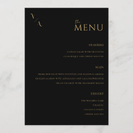 Menu de Casamento Minimalista Moderno Elegante