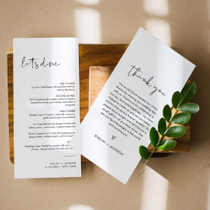Menu de Casamento Minimalista STELLA 4x9