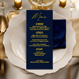 Menu de Casamento Moderno Clássico - Salva os Arom