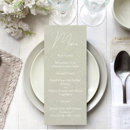 Menu de Casamento Moderno e Minimalista do Olive G