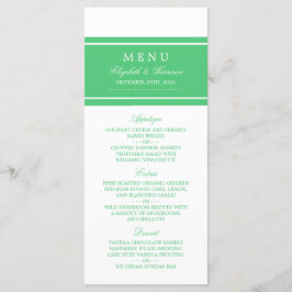 Menu de Casamento Moderno Emerald Green