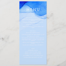 Menu de Casamento Moderno Personalizado com Tinta 