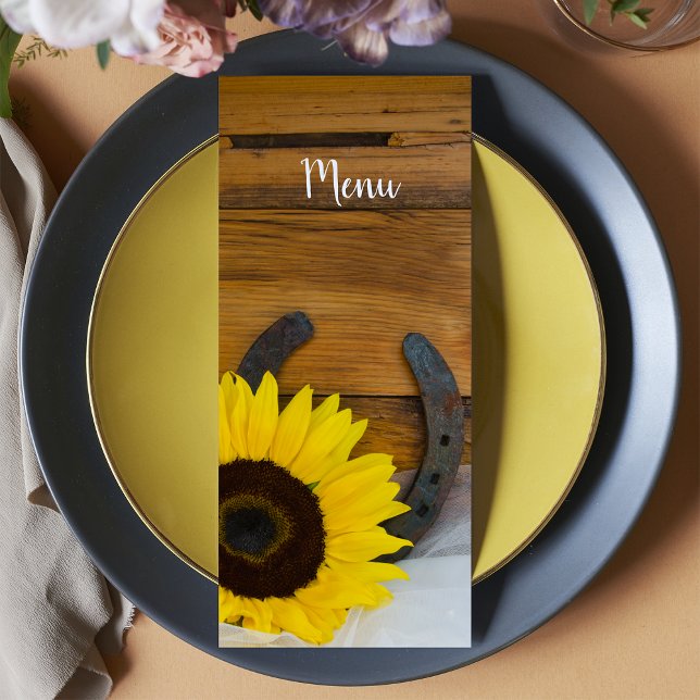 Menu de Casamento Ocidental do País de Ferradura d (Criador carregado)