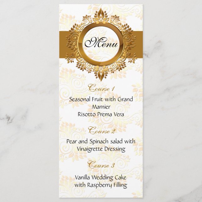 menu de casamento ouro (Frente)