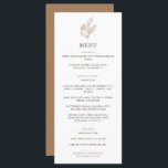 Menu de Casamento outono de Sprig do outono<br><div class="desc">Este menu de casamento simples,  mas na moda,  mostra uma mão desenhada de folhas de outono no topo,  junto com espaço para os nomes dos casais e data de casamento no fundo. É o menu perfeito para um casamento outono ou evento.</div>