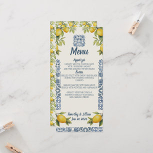 Menu de Casamento Pensado por Amalfi Italiano