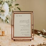 Menu de Casamento Personalizado da Máquina de Escr<br><div class="desc">Menu de Casamento Personalizado de Fonte de Máquina de Digitalização Retrominimalista em Creme</div>