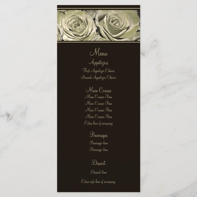 Menu de Casamento Platinum Rosa (Frente)