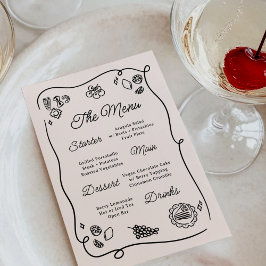 Menu de Casamento Quirky & Whimsical