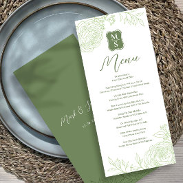 Menu de Casamento Ranunculus Bilíngue Vietnamita
