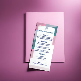 Menu de casamento Retro Groovy - Uma Viagem à Nost