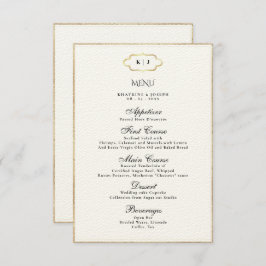 MENU DE CASAMENTO ROMÂNTICO DE CALLIGRAPHY MONOGRA