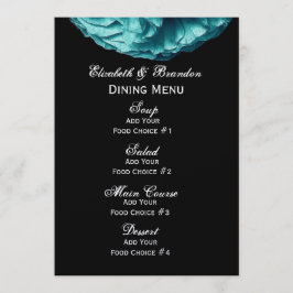 Menu de Casamento Rosa de Turquesa