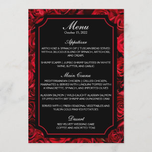 Menu de Casamento Rosa Gótico (Sem Versão Anteri