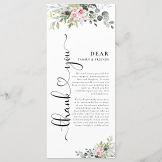 Menu de Casamento Rosa Rosa Verde