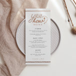 Menu de Casamento Russo do País do Cowboy Ocidenta<br><div class="desc">Casamento Russo do País do Cowboy Ocidental</div>