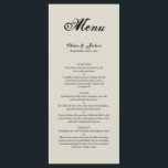 Menu de Casamento Russo Elegante<br><div class="desc">Um elegante cardápio de casamento rústico.</div>