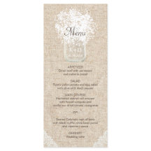 Menu de Casamento Russo Mason Jar Bretic do Amor