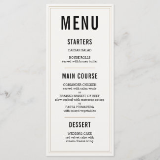 Menu de Casamento Russo Simples