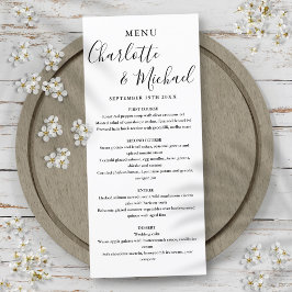Menu de Casamento Simples de Script de Assinatura