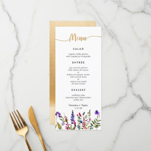 Menu de casamento Simples do 3 Cursos