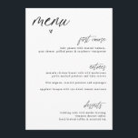 Menu de Casamento Simples do Coração de Diversão M<br><div class="desc">Este moderno cardápio de casamento é divertido e casual. Apresenta um guião de escrita manual com um coração desenhado à mão. Vá até o editor de design para mover as coisas e ajustar o espaçamento. Veja mais modelos desta divertida e moderna coleção de casamento abaixo.</div>