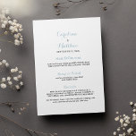 Menu de Casamento Simples e Branco Pastel Azul<br><div class="desc">Simples e elegante convite do Menu de Casamento moderno azul pastel azul-claro. Esse convite de ampersor minimalista é perfeito para qualquer garota de vidro elegante e sofisticada. Este design é ideal para um evento de tendências e na moda. Personalize este design com sua mensagem e informações personalizadas. Todas as designs...</div>