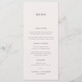 Menu de Casamento Simples Neutro do Portão de Marf