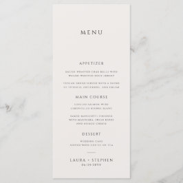 Menu de Casamento Simples Neutro do Portão de Marf