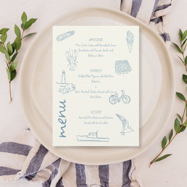 Menu de casamento Summer New England (Criador carregado)