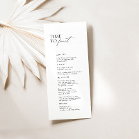 Menu de Casamento "Tempo até o Banquete" do Black