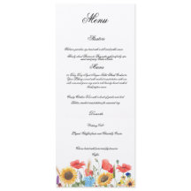 Menu de Casamento Totalmente Personalizável