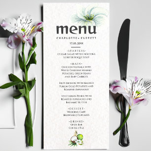 Menu de casamento Tropical Havaiana do Limão de Co