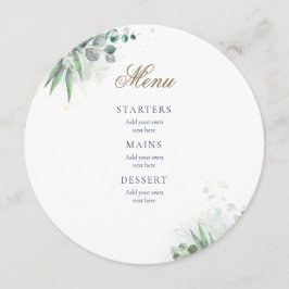 Menu de casamento verde