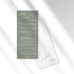 Menu de Casamento Verde da Caligrafia Moderna do B<br><div class="desc">Um novo design de cardápio minimalista. Apresentando uma caligrafia moderna combinada com uma tipografia serif clássica para um olhar chic. . Esta design em sábio verde é excelente para um casamento rústico, de verão, de outono, primavera ou ao ar livre. Se precisar de ajuda ou se tiver perguntas, entre em...</div>