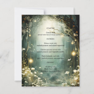 Menu de Casamento Verde do Caminho do Jardim Flore